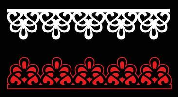 Decorative wall panels set Jali design CNC pattern, laser cutting pattern, router CNCcutting.Jali Laser cut decorative panel set with lace pattern. vector