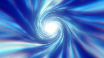 Abstract blue energy tunnel twisted swirl of cosmic hyperspace magical bright glowing futuristic hi-tech with blur and speed effect background video