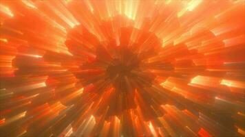 abstract geel oranje energie magisch helder gloeiend spiraal kolken tunnel achtergrond, 4k video, 60 fps video