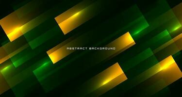 3D yellow green techno abstract background overlap layer on dark space with glowing decoration. Style concept cut out. Graphic design element for banner flyer, card, brochure cover, or landing page vector