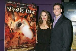 Eliza Dushku   Tom Malloy arriving at the Alphabet Killer Screening at the Laemmles Monica 4 Theaters in Santa Monica CANovember 14 20082008 photo