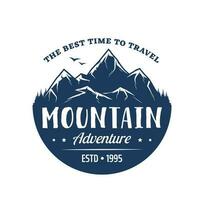 Mountain adventure climbing extreme sport icon vector