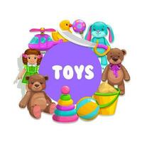 kids toys banner vector