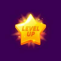 juego nivel arriba recompensa dorado estrella Velocidad icono vector