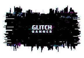 Digital color distortion glitch screen background vector