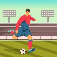 Famous Soccer Player Dribble Ball vector