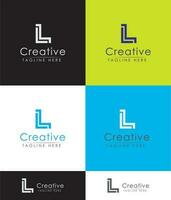 l letra logo diseño vector Arte eps