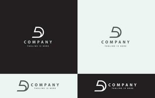 D letter Logo design vector art eps