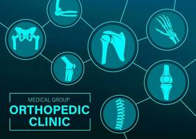 Orthopedics joints disorder medical health care vector