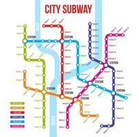 ciudad metro, subterraneo subterráneo transporte esquema vector