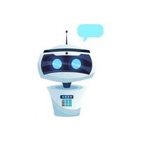 Funny chatbot online help customer assistant bot vector