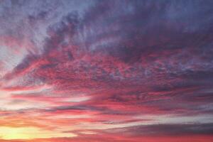 Colourful cloudy twilight beautiful sky cityscape sunset and morning sunrise. Dramatic evening night early morning view photo