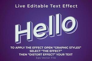 live Editable text effect style Template, Simple to use, with simple background, Vector Eps file