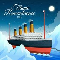 Titanic Remembrance Day Concept vector