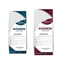 Roll Up Banner Design For Print Ready vector