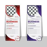 Corporate Business Roll up Banner Design, Multipurpose Roll Up Banner Standee Design, Vector Banner Template, Corporate Identity Print Template