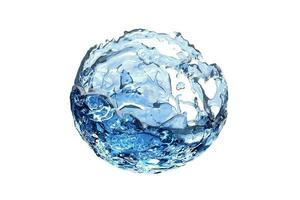 Pure water splash round shape photo