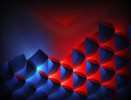 Modern geometric abstract background in red color. photo