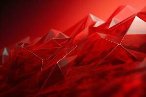 3D Render of red Abstract Ethereal Glass Shards Background photo