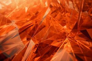 3D Render of orange Abstract Ethereal Glass Shards Background photo