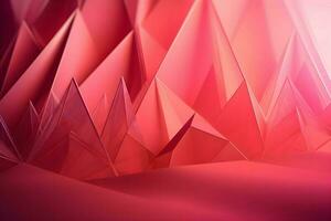 3D Render of red Abstract Ethereal Glass Shards Background photo