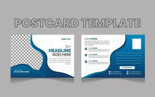 Creative Professional Corporate postcard design template . Corporate Business Postcard  Template Design, Simple and Clean Modern Minimal Postcard Template, Business Postcard  Layout vector