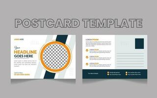 Creative Professional Corporate postcard design template . Corporate Business Postcard  Template Design, Simple and Clean Modern Minimal Postcard Template, Business Postcard  Layout vector