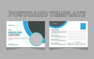 Creative Professional Corporate postcard design template . Corporate Business Postcard  Template Design, Simple and Clean Modern Minimal Postcard Template, Business Postcard  Layout vector