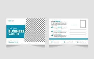 Modern and Simple Business Postcard or Postcard Template Pro Vector