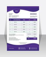 Business corporate creative invoice template. Business invoice for your business, print ready  invoice template. vector