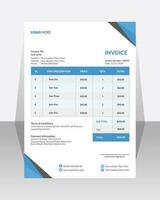 Business corporate creative invoice template. Business invoice for your business, print ready  invoice template. vector