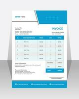 Business corporate creative invoice template. Business invoice for your business, print ready  invoice template. vector