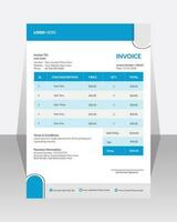 Business corporate creative invoice template. Business invoice for your business, print ready  invoice template. vector