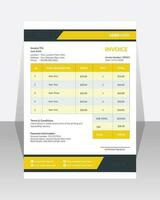 Business corporate creative invoice template. Business invoice for your business, print ready  invoice template. vector