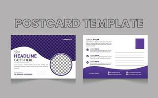 Creative Professional Corporate postcard design template . Corporate Business Postcard  Template Design, Simple and Clean Modern Minimal Postcard Template, Business Postcard  Layout vector