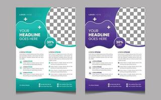 Medical Flyer Template in A4 size, Flyer For healthcare and Medical, Corporate healthcare cover a4 template design Health care cover a4 template design for a report and medical brochure design, flyer vector