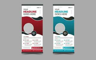 Business Roll Up. Standee Design. Banner Template. Presentation and Brochure. Abstract and Geometric Vector, Flyer, Leaflet. vector