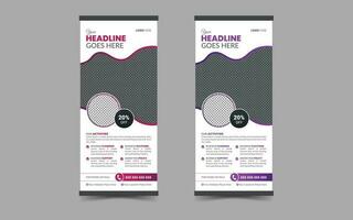 Business Roll Up. Standee Design. Banner Template. Presentation and Brochure. Abstract and Geometric Vector, Flyer, Leaflet. vector