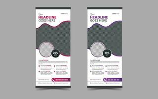 Business Roll Up. Standee Design. Banner Template. Presentation and Brochure. Abstract and Geometric Vector, Flyer, Leaflet. vector