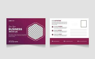 Modern and Simple Business Postcard or Postcard Template Pro Vector