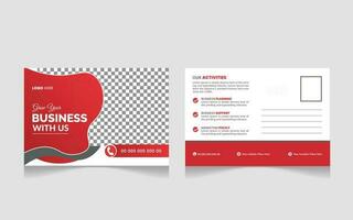 Modern and Simple Business Postcard or Postcard Template Pro Vector