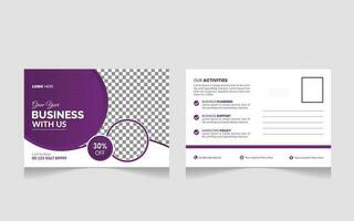 Modern and Simple Business Postcard or Postcard Template Pro Vector