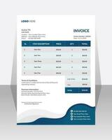 Business corporate creative invoice template. Business invoice for your business, print ready  invoice template. vector