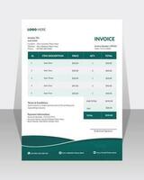 Business corporate creative invoice template. Business invoice for your business, print ready  invoice template. vector