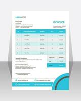 Business corporate creative invoice template. Business invoice for your business, print ready  invoice template. vector