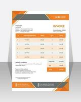 Business corporate creative invoice template. Business invoice for your business, print ready  invoice template. vector