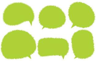 Set speech bubbles on white background. chat box or chat vector square and doodle message or communication icon Cloud speaking for comics and minimal message dialog