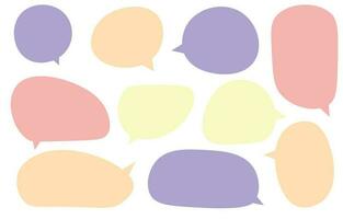 Set speech bubbles on white background. chat box or chat vector square and doodle message or communication icon Cloud speaking for comics and minimal message dialog