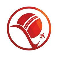 Cricket travel vector logo design.