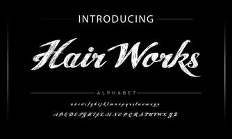 Hand drawn calligraphic vector monoline font. Distress signature letters. Modern script calligraphy type. ABC typography latin signature alphabet.